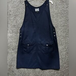 Authentic & Original Directives Overall Jumper Dress Navy Lyocell Y2K Size XL